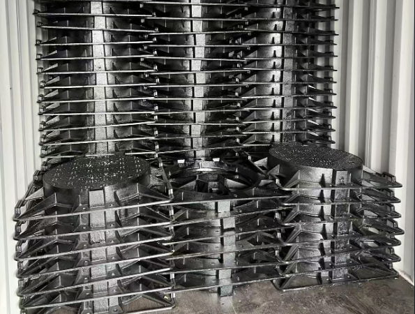 Technical diagram of 600×600 mm manhole cover