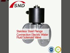Stainless Steel Flange Connection Electric Water Fluid Solenoid Valve