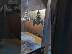 Globe valve spray painting
